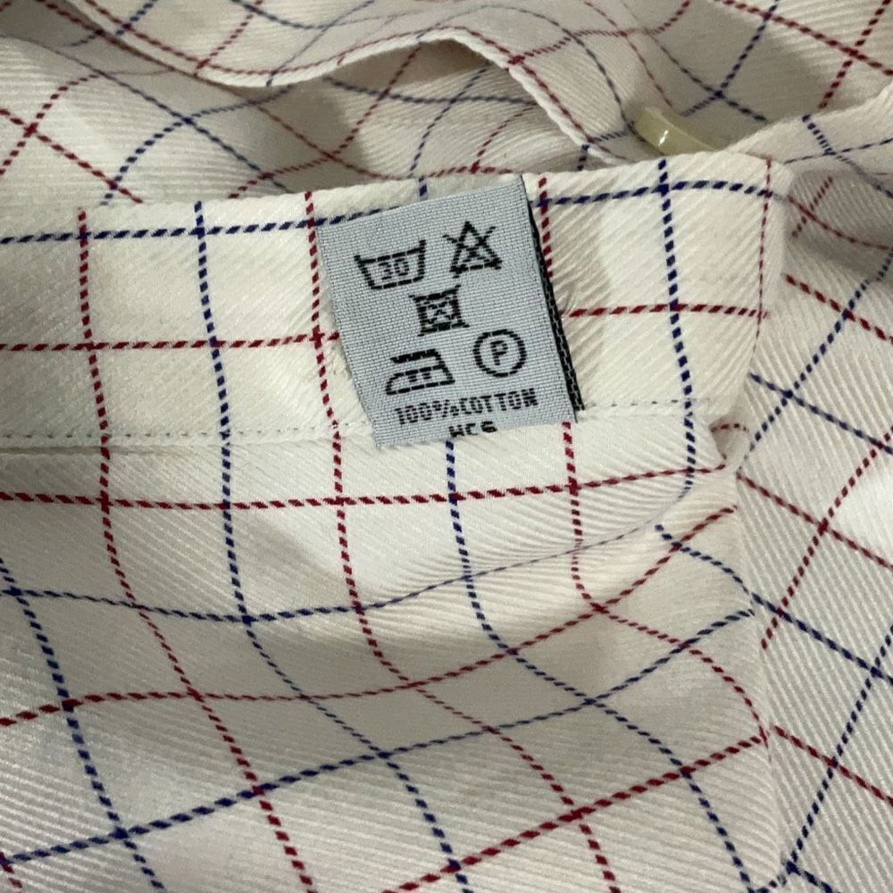 Curtis Brandon Ivory Red Blue Check Long Sleeve Button Front Men’s Shirt Sz XXL - Picture 7 of 8